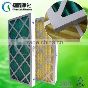 Foldaway paper frame synthetic fibre conditioning system pleated Pre Filter merv 8