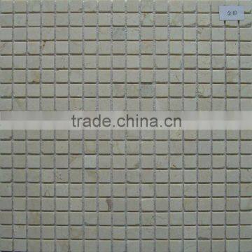 Crema Marfil Classical Stone Mosaic Wall Tile Hall Decoration Material