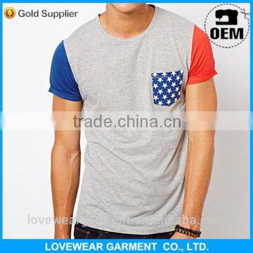 pocket t shirt with factory cheap price high quality OEM export service