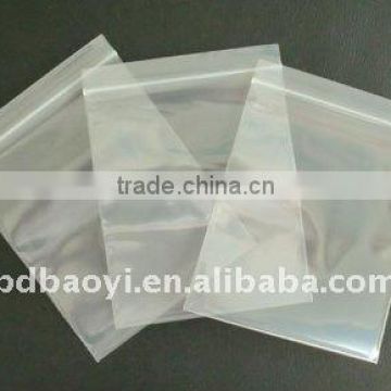 Clear plastic zipperlock packaging bag for cloth