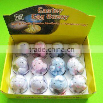 Plastic easter eggs bunny