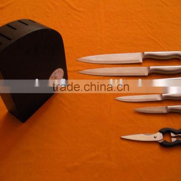 Stainless Steel Knife Set -7Pcs With Wooden Block