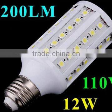 1200LM E27 12W 110V/220V White LED Corn Light led Bulb Lamp led lighting