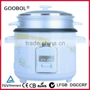 high quality cylinderical rice cooker with steamer