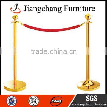 Event Retractable Velvet Rope Barrier Gold Post Stanchion JC-LG19