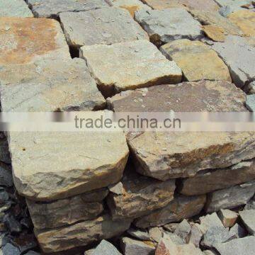 Factory Sell Yellow Quartz Natural Surface Paver Blocks