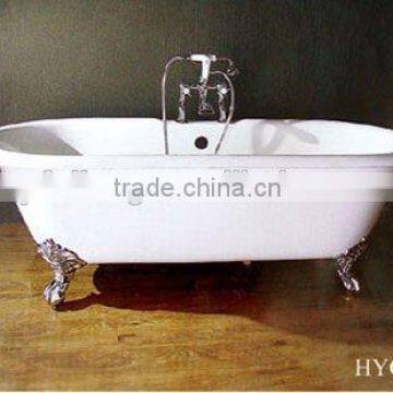 double ended cast iron clawfoot bathtub