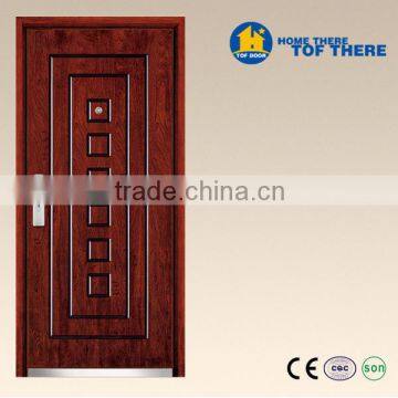 Luxury wooden entrance door with steel