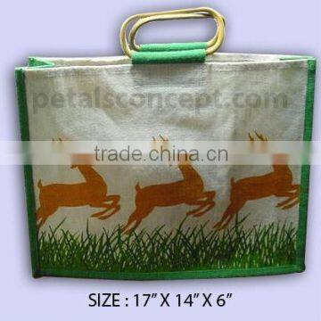 Laminated Natural Jute Shopping Bag