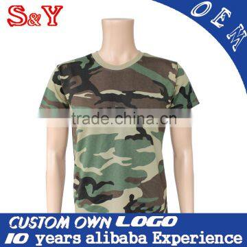 Man woodland t shirt Men army t shirt Military Sport Camo Camp