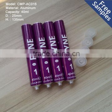 High Quality cosmetic aluminum tubes with Screw cap 40ml