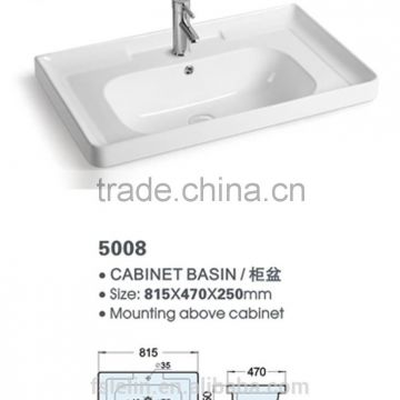 FOSHAN LELIN ceramic L815mm cabinet basin small size vanities top bathroom basin of LT-030