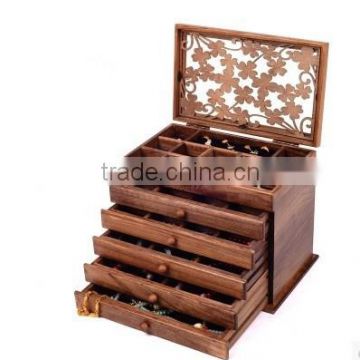 2015 latest handmade carved wood jewelry box for women