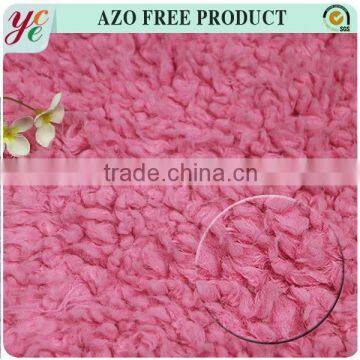 Pink poly long plush fur fabric