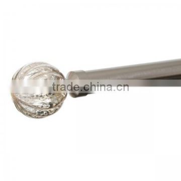 28mm Dynasty Eyelet drapery rod with Satin Silver finish