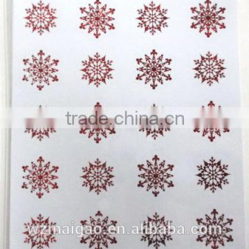 2014 Christmas sticker with snowflake design