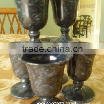 Oceanic Marble Wine Glass Set