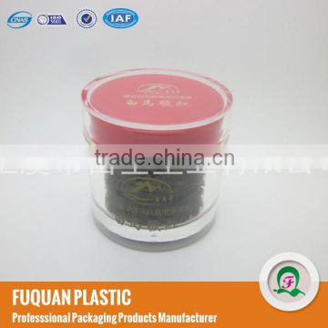 Transparent acrylic jar for tea package ,big capacity plastic container