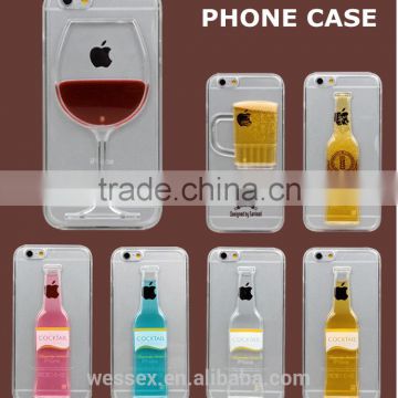 Liquid Cocktail/Wine Bottle Style phone case for iphone 6