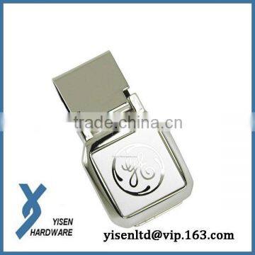 Two Tone Money Clip Square Hinge Top Shiny Panel Shiny Frame