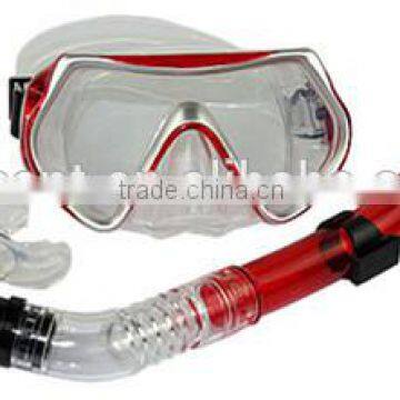 Wholesale Cheap Silicone Waterproof Tempered Diving Mask and Snorkel Set Kit