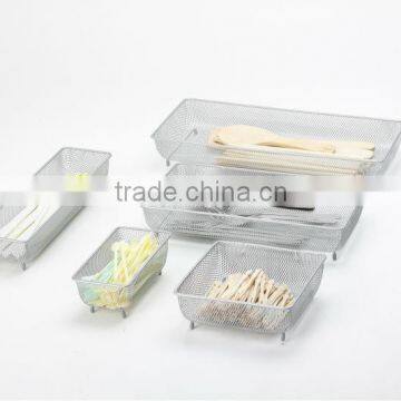 metal mesh kitchen cutlery organizer