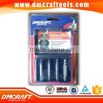 Speed Out 4pc Damaged Screw Extractor Use With Any Drill / screw remover / Bolt Extractor Set