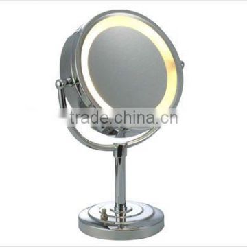 led lighted tabletop shaving mirror,magnifying dressing mirror,bathroom cosmetic mirror