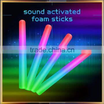 2016 Gadget New Design LED Foam Stick with Sound Activated, Led Flashing Light foam stick with Sound Activated