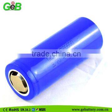 26650 3.7v 4500mah flat top cylindrical li-ion LED battery