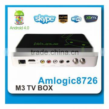 full hd media player android smart dvb tv box dvb-S2