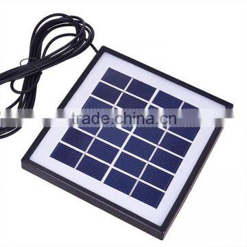 2.5W/ 6V Polycrystalline Silicone DC5.5 Head Solar Panel with 3m Wire