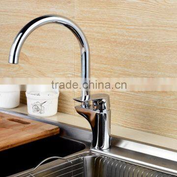 QL-33519 Brass Kitchen Faucet, Chrome Single Handle Kitchen Mixer Tap,High Quality Kitchen Sink Faucets