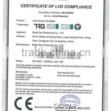 CERTIFICATE OF LVD COMPLIANCE