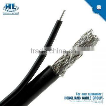 RG 8U coaxial cable BC conductor 75 OHM foam PE Al foil CCA wire braid PVC jacket