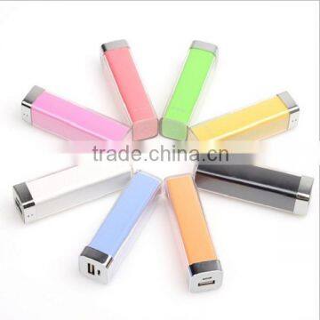 design for iphone lipstick 2600mah mobile power bank, mini power bank 2600mah