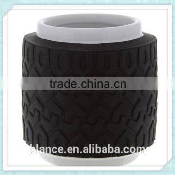 Tire Tread Rubber Grip Novelty Coffee Mug