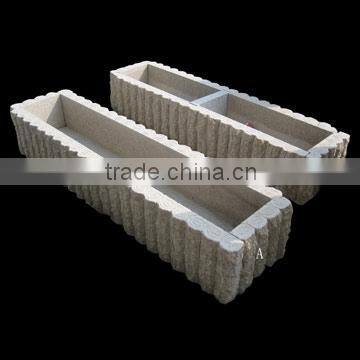 Outdoor Rectangular Stone Planter