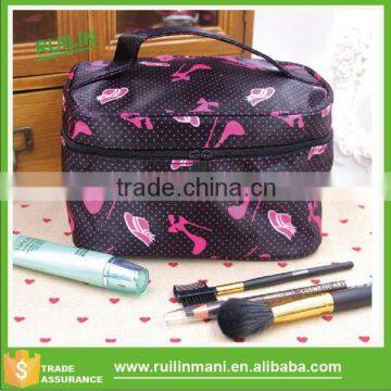 Cheap Zipper Wholesale Polyester Cosmetic Bag