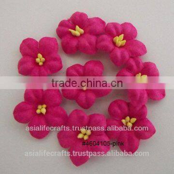 100 pcs handmade Pink Mini Sage Rose paper flower