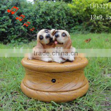 funny resin dog statues decor