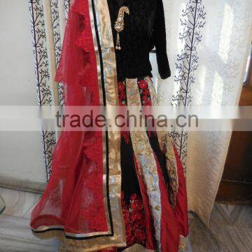 Black & Red Stylish Lehenga