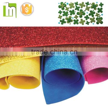 colored glitter foamy paper for art and craft, 2mm glitter eva foam sheet