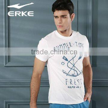 ERKE Summer Man Casual t Shirt Round Neck Cotton t Shirt for Boy Cheap t Shirt Short Sleeve t Full Cotton Wholesale/OEM photo-6