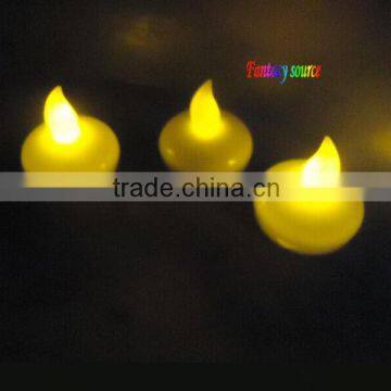 Yellow amber colour led float candle light,led floating tealight,wedding decoration led tealight