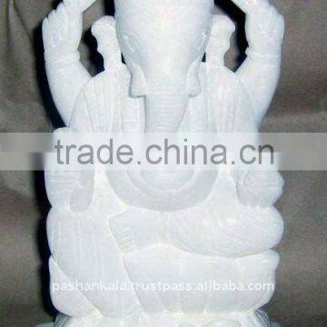 White Marble Ganesha Statue