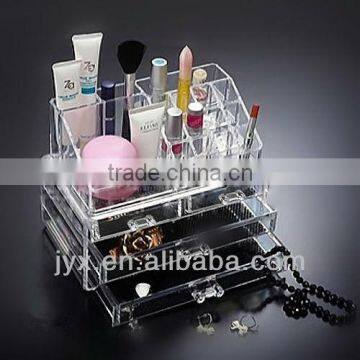 Clear Acrylic Cosmetic Makeup Jewelery Organizer 4 Drawers