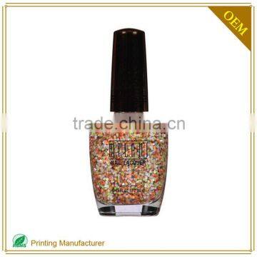 Black Clear Custom Private Label Nail Polish Scratch Off