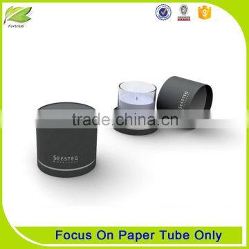 Christmas round paper empty luxury black candle jars