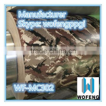 prepainted camouflage color ppgi steel coil for army wall panel